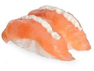 Нигири пуш. сьомга и сирене филаделфия - 2бр /  65гр 