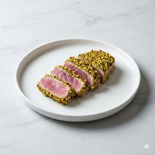 Tagliata di tonno al pistacchio