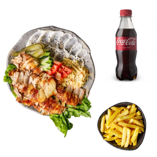 Plat Chawarma poulet + Frites + Coca