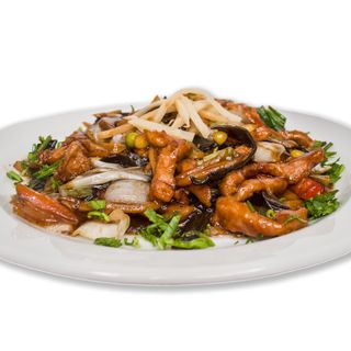 Pileće meso sa mladim bambusom i gljivama 450 gr