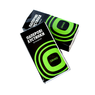 Паперові хустинки тришарові ОККО