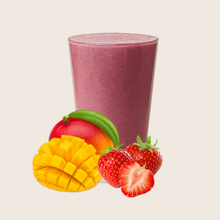Batido natural de fresas y mango