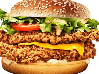 Double zinger burger + patatine fritte + bibita a scelta