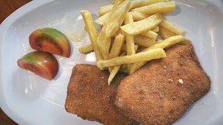 Libritos de lomo con queso y patatas fritas, TOP