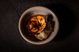 Berenjena con soja y miso.