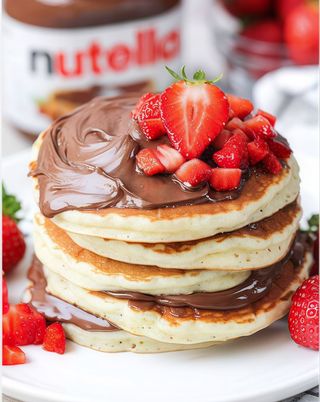 Pancake de Nutella y fresas