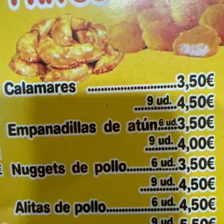 Alitas De Pollo Fritas (9 Uds.)