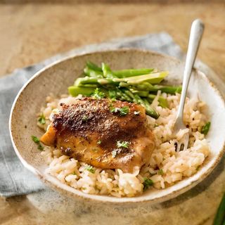 Запеченная курица с рисом