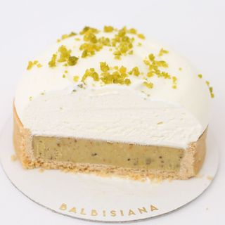 Postre de Pistacho y Chocolate Blanco
