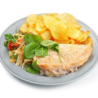 Куриная отбивная с грибами