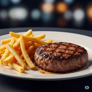 Hamburguesa Con Patatas Fritas