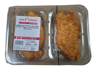 Cordon bleu de pollo con pavo y queso PREFRITO 300 g
