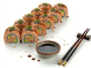 Aburi z lososem pieczonym 10 szt (330g)