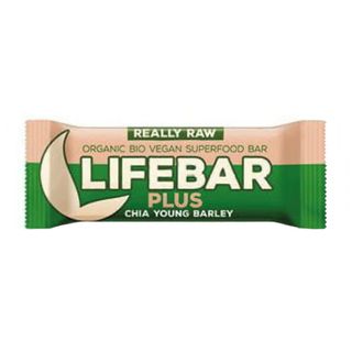 Baton z nasionami chia i młodym jęczmieniem raw bezglutenowy BIO 47 g - Lifefood