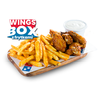 Wings Box z frytkami i sosem czosnkowym NOWOŚĆ