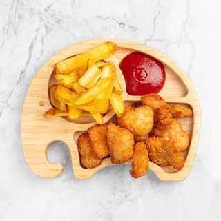 Куринные стрипсы с фри 	