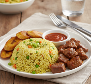 NEW! Fried Rice & Diced Beef Combo