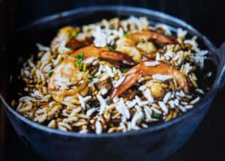 129. Arroz Cuba Con Gambas