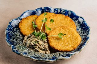 Терчаники з картоплі зі смаженими грибами (300г)