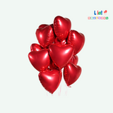 ფოლგირებული გულის ფორმის გულის ბუშტი ( 15 ც )