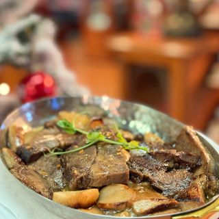 Телешки език с манатарка