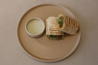 Falafel & hummus wrap