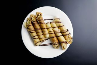 Блинчики с бананом и шоколадом