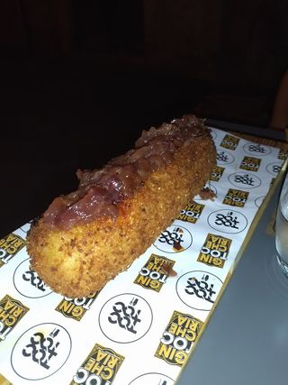 Crocchettone 'nduja e cipolla caramellata