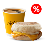 მაფინი კვერცხით და ყავა