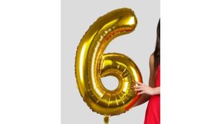Цифра "6" Фольгированный шар