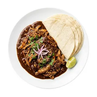 Pollo Mole (250 gr.) 6 tortillas de maíz