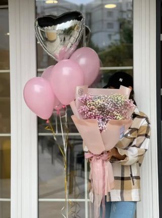 Buchet Curcubeu + Baloane