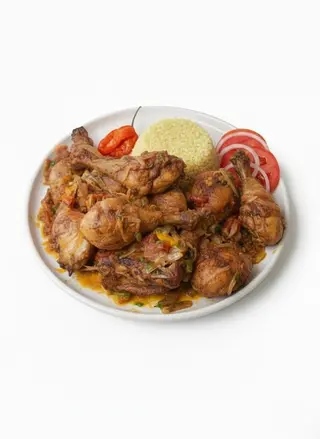 ¼ Poulet Sauté & Attiéké