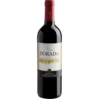 Botella vino vega dorada