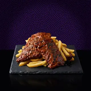 Costillas BBQ + Patatas Fritas  (LIMITADO)