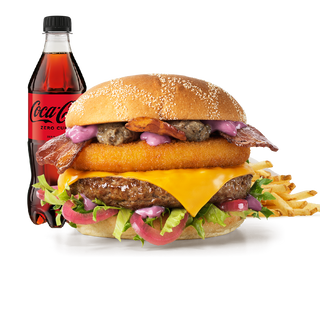 Burger Rywala Umami Beef ‘n’ Bacon w zestawie