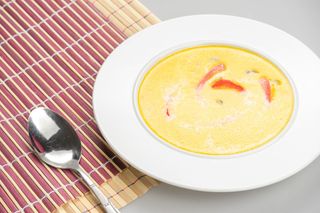 Ciorbă de ciuperci pleurotus cu cremă de caju, vegană, fără gluten