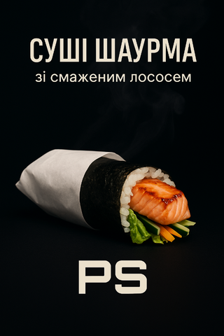 Суші Шаурма зі смаженим лососем 350 g