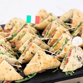 Focaccia Parma, grana y rúcula (12 unidades)