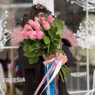 Букет из 11 розовых роз - «Celeb»