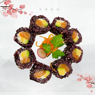 73. Uramaki noir sake avocado - 8 pezzi
