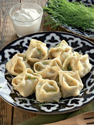 Манты с бараниной и луком