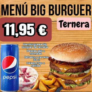 Menu BIG BURGUER de ternera