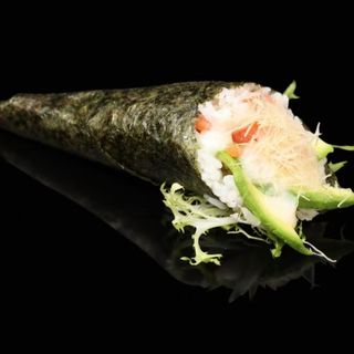 128-Temaki Especial Salmón, Aguacate kataiff (1 Ud.)