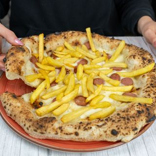 Wurstel e patatine bianca