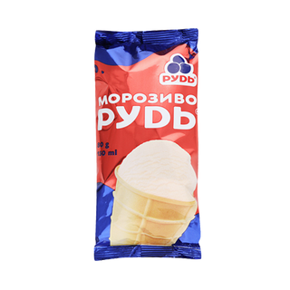 Морозиво Рудь вафельний стаканчик 80г