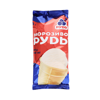 Морозиво Рудь вафельний стаканчик 80г