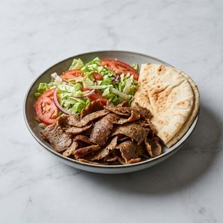 Piatto kebab e pane