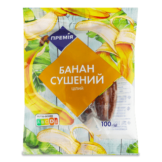 Банан «Премія» сушений цілий (100г)