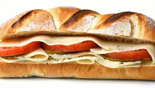 Panino con prosciutto crudo, mozzarella di bufala